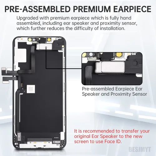 Vista 3 de Para iPhone 11 Pro Max Reemplazo de pantalla de 6.5 pulgadas con altavoz de oído Sensor de proximidad Pantalla táctil 3D Digitalizador Asamblea