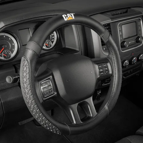 Vista 14 de Caterpillar Funda para volante ergonómica de dos tonos, agarre de piel suave.