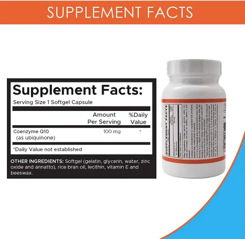 Vista 2 de Holistic Health CoEnzyme Q10 100 mg 60 cápsulas blandas
