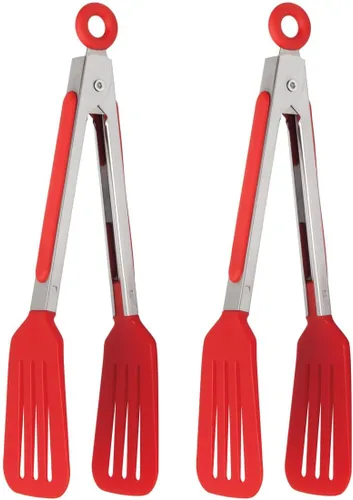 Vista 7 de HIC Harold Import Co HIC Harold Import Co. Pinza para ensalada, con bisagras, 11.5 pulgadas, verde