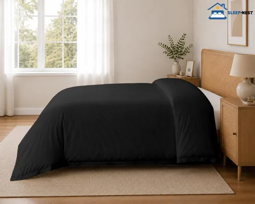 Vista 3 de SLEEP-NEST Funda de edredón individual de 68 x 90 pulgadas, 1 pieza, 100% algodón, suave y transpirable, ropa de cama individual, cierre