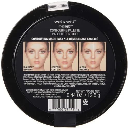 Vista 2 de wet n wild MegaGlo Paleta de Contorno Dulce De Leche Kit de contorno facial en polvo Cara perfectamente esculpida