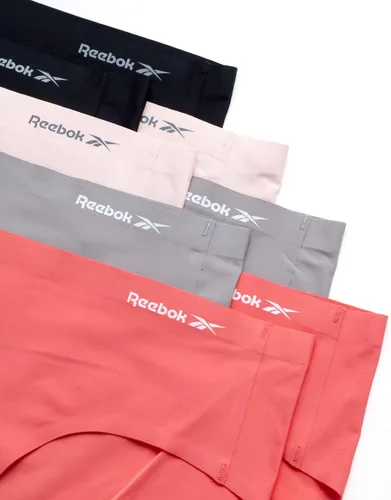 Vista 2 de Reebok Ropa interior para mujer - Calzoncillos hipster elásticos de rendimiento (8 unidades)