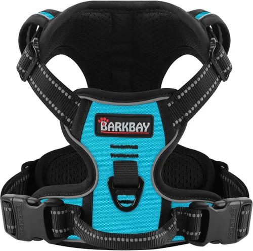 Vista 14 de BARKBAY Arnés para perro sin tirones para perros pequeños, ajustable, reflectante, cómodo, sin estrangulamiento, resistente, perfecto