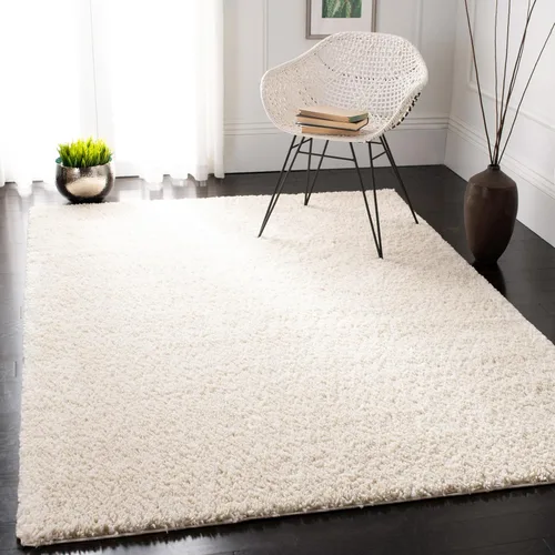 Vista 97 de SAFAVIEH Colección August Shag - Alfombra de área de 6 x 9 pies, color lila, diseño sólido, no desprende pelusa y de fácil cuidado, grosor de 1.2