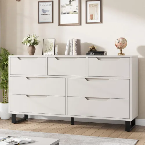 Vista 15 de Garvee 5 cómodas para dormitorio, cajón vertical de 50.5 pulgadas con almacenamiento