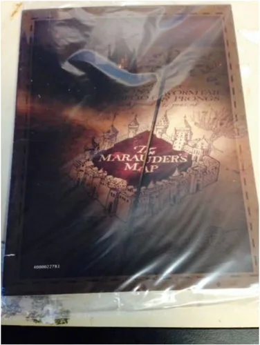 Vista 7 de Mapa del Merodeador de Hogwarts, mundo de Harry Potter de Warner Bros, edición limitada