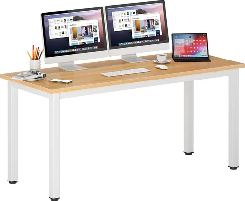 Vista 38 de DlandHome - Escritorio pequeño para computadora de 31.5 pulgadas para oficina en casa, color negro