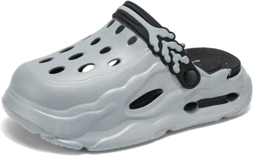 Vista 11 de Zuecos de plataforma cómodos de moda para hombres, 1.6 in de altura, en aumento, toboganes de nube, zapatillas casuales, zapatos de playa, sandalias