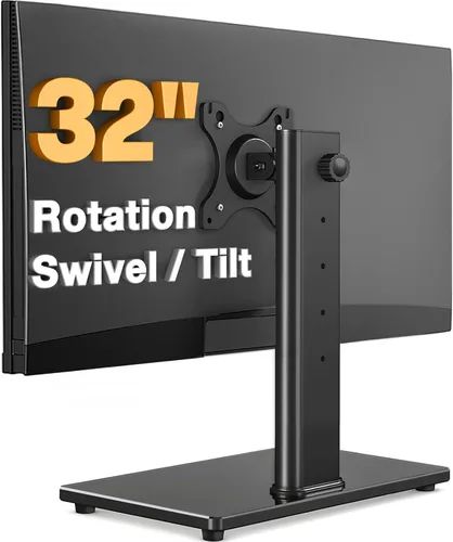 Vista 9 de Soporte de monitor dual VESA para pantallas de 13 a 38 pulgadas, elevador de monitor independiente con giro, inclinación, rotación y altura