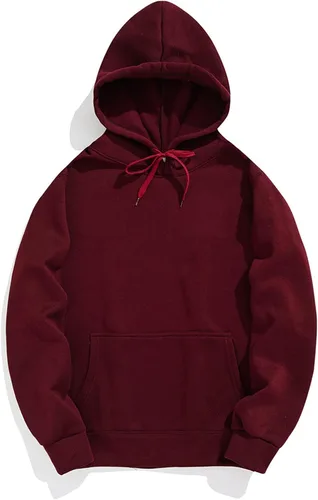 Vista 38 de Sudaderas de algodón de peso medio de manga larga con capucha, transpirable, ajuste holgado, suéter atlético