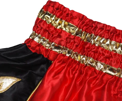 Vista 4 de Pantalones cortos de Muay Thai para niños (4 años a 10 años) para boxeo, kickboxing, artes marciales mixtas, entrenamiento para niños y niñas