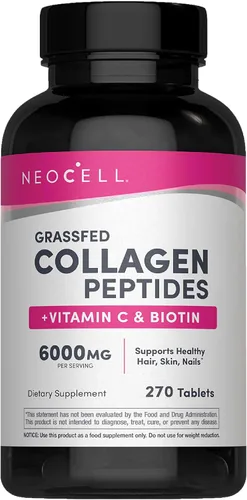 Vista 9 de Píldoras de péptidos de colágeno NeoCell 180 tabletas Con vitamina C