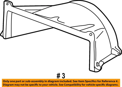 Vista 2 de Genuina GM 25868538 Cubierta del ventilador de refrigeración del motor, superior