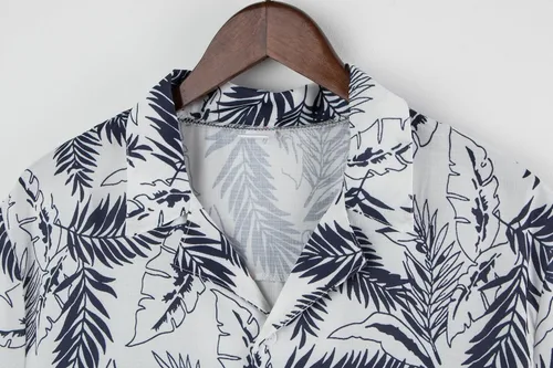 Vista 3 de CONGJI Camisa hawaiana para hombre, camisas de playa tropicales de verano, camisas de manga corta con botones, camisas Aloha casuales con botones