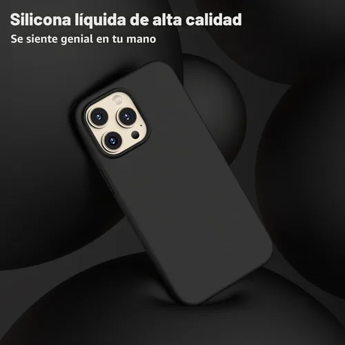 Vista 4 de Funda de silicona para iPhone 13 Pro, funda para teléfono, color Negro