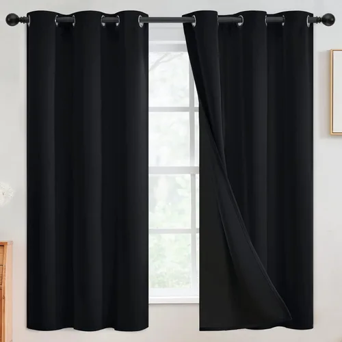 Vista 131 de SimpleHome - Cortinas opacas 100% para recámara, cortinas de ventana con ojales beige, con aislamiento térmico, cortinas de oscurecimiento