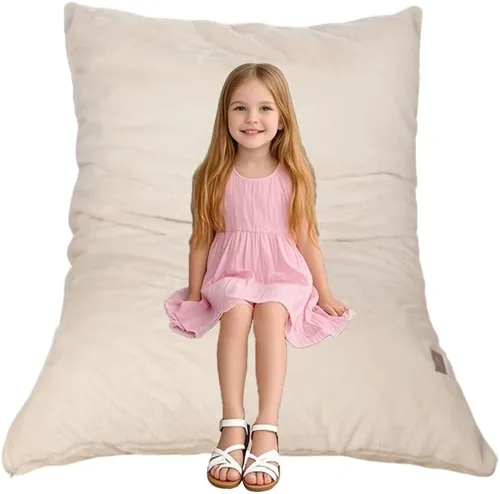 Vista 9 de Silla de Puf Wonder Space – Relleno de Espuma Suave Funda Desmontable y Lavable Tela Ultrasuave de Felpa - Cojín de Piso Minimalista para Niños