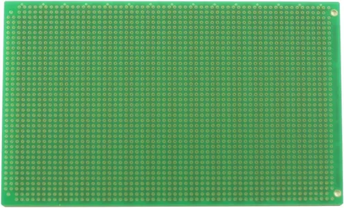 Vista 2 de BB3U BusBoard-3U, buses en zig-zag, PCB de 1 cara, máscara de soldadura, acepta conexión DIN, 3.94 x 6.30 in (100 x 160 mm)