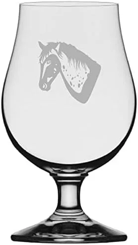Vista 81 de Abaco Barb Body Horse - Vaso de cerveza Iona grabado (13.25 onzas)