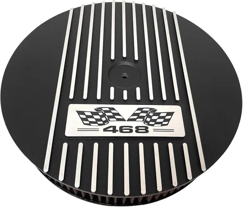 Vista 2 de Kit de filtro de aire redondo Big Block Chevy 468-13" - Negro - Ansen USA