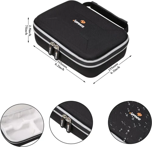 Vista 6 de Aproca Funda compatible con cámara digital Sony ZV-1, bolsa de almacenamiento portátil para kit de accesorios de vlogger (solo funda)