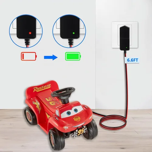Vista 6 de Cargador de conector SAE para niños, batería de automóvil BXIZXD de 6 voltios para Disney Quad Pacific Cycle Marvel The Avenger Good Dinosaur