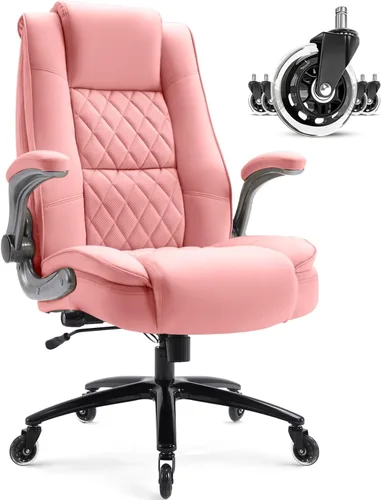 Vista 13 de Silla de oficina con respaldo alto, silla de escritorio ergonómica para Beige