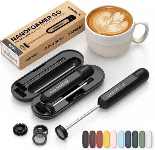 Vista 12 de Subminimal NanoFoamer GO Espumador de leche portátil recargable, terracota