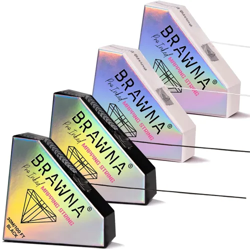 Vista 26 de BRAWNA PMU Supplies - Cuerda de mapeo preentintada para microblading y microsombreado de cejas - Cuerda de microblading premium - Herramienta