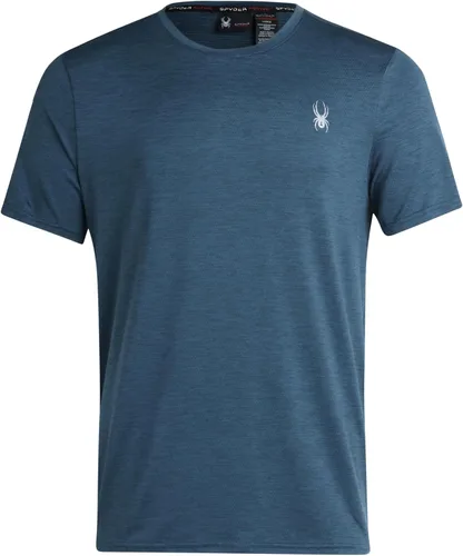 Vista 5 de Spyder Camiseta deportiva para hombre, paquete de 2 camisetas deportivas de manga corta de ajuste seco (S-XL)