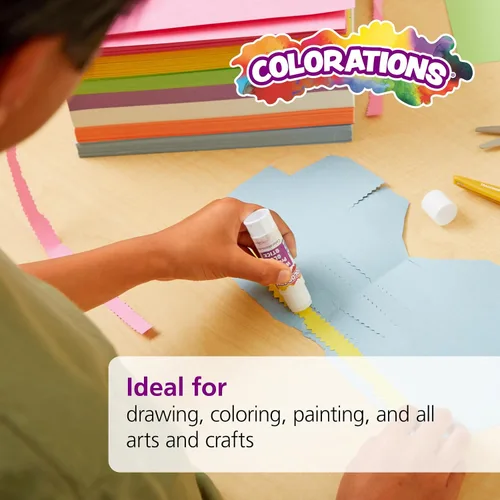 Vista 4 de Colorations Papel de construcción de peso mediano de 9 x 12 pulgadas, colores surtidos, 300 hojas, papel de arte a granel, artes y manualidades