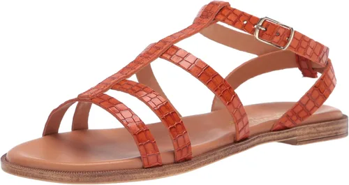 Vista 16 de Bella Vita - Sandalias de tacón de bloque para mujer Piel italiana de cocodrilo negra