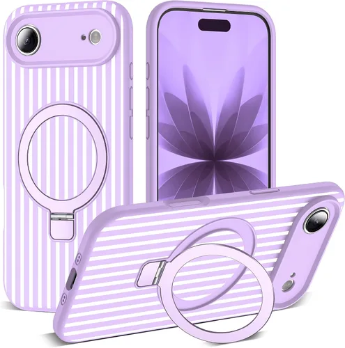 Vista 54 de SKYLMW Funda diseñada para iPhone 11 con soporte magnético invisible Compatible con Mag-Safe, a prueba de caídas de grado militar, a prueba
