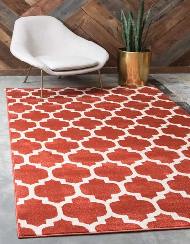 Vista 25 de Unique Loom Trellis Collection - Alfombra de área de Filadelfia, rectangular de 2 pies 2 pulgadas x 3 pies, color morado y marfil