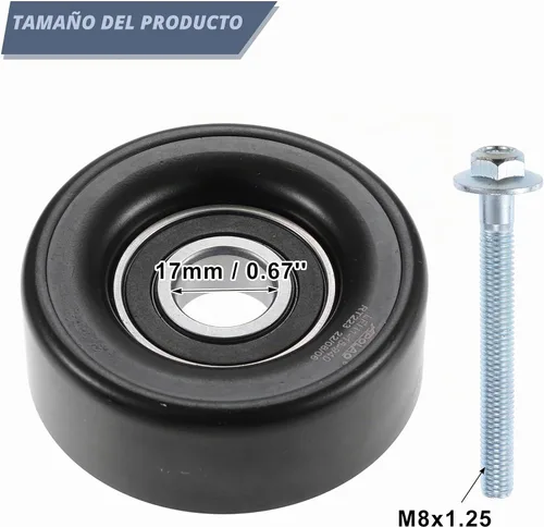 Vista 3 de X AUTOHAUX LFH115940A Guía de Polea Loca de Correa de Transmisión de Accesorios de Coche, Polea de Desviación para Mazda 3 2.3L 2007-2013 para Mazda