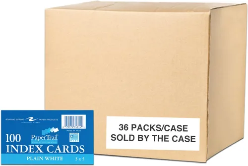 Vista 14 de Roaring Spring Fichas de índice de 4 x 6 pulgadas, caja a granel de 36 paquetes de 100 cada uno, papel de índice blanco liso 100#, rayado