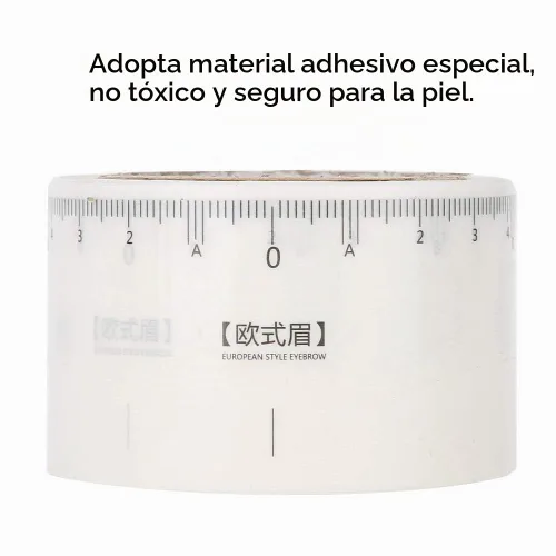Vista 5 de 50 calcomanías desechables para reglas de cejas, plantillas de herramientas de medición de cejas para microblading, modelado y simetría, guía