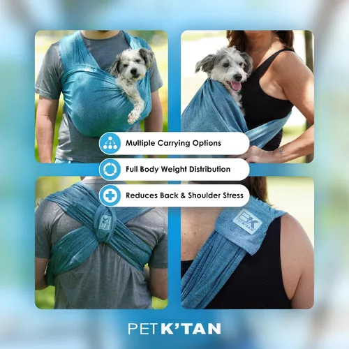 Vista 5 de Transportador portátil anti ansiedad para mascotas Baby K'tan – Abrazadora portátil y ajustable para gatos y perros de pequeño a mediano