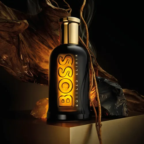 Vista 2 de Hugo Boss Bottled Elixir Parfum – Woody Men's Cologne – With Notes of Incense, Vetiver & Cedarwood Essence – Long Lasting Fragrance