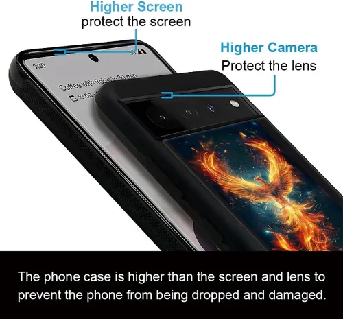 Vista 1814 de Compatible con Google Pixel 4A 5G Mobile Case Creative Acrylic Panel trasero Silicona Protección Grip especialmente diseñado para Google Pixel 4A 5G