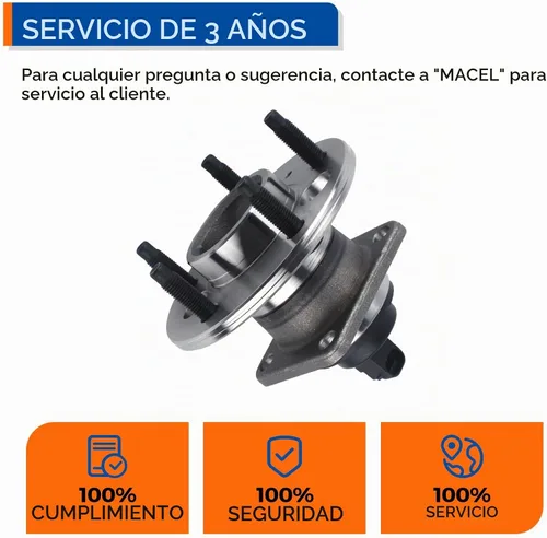 Vista 7 de PAROD Par 512003 Conjunto de cubo de cojinete de rueda trasera
