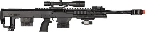 Vista 2 de UKARMS 50 Cal Sniper Rifle Airsoft de resorte y pistola combo set de armas FPS 260