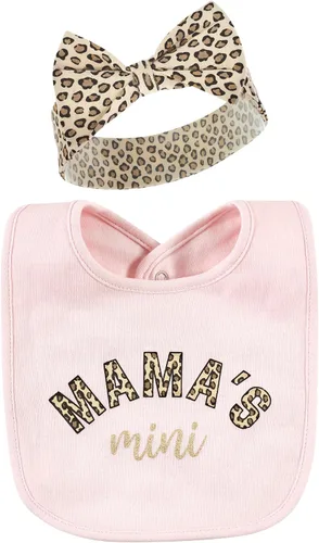 Vista 3 de Hudson Baby Conjunto de babero y diadema de algodón unisex para bebé Leopard Mamas Mini