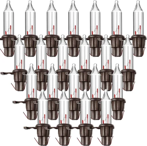 Vista 7 de Mudder 60 bombillas de repuesto para árbol de Navidad de 2.5 V, 0.425 W, bombilla de repuesto, mini cadena de luces incandescentes de alambre