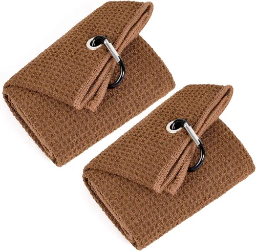Vista 13 de Mile High Life Toalla de golf premium de tejido de gofre, 16 x 24 pulgadas, extra absorbente y de secado rápido, microfibra ultrasuave, clip
