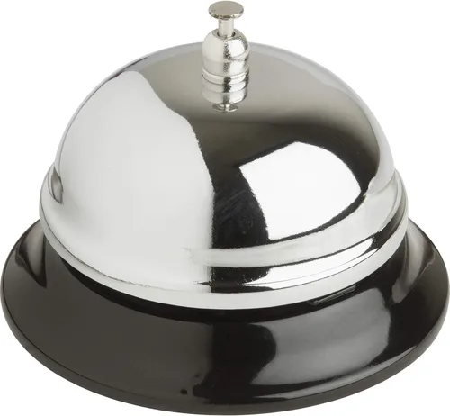 Vista 3 de Sparco SPR01583 Campana de llamada niquelada, 2 3/4" alto x 3 3/8" base, cromado/begro, Plateado