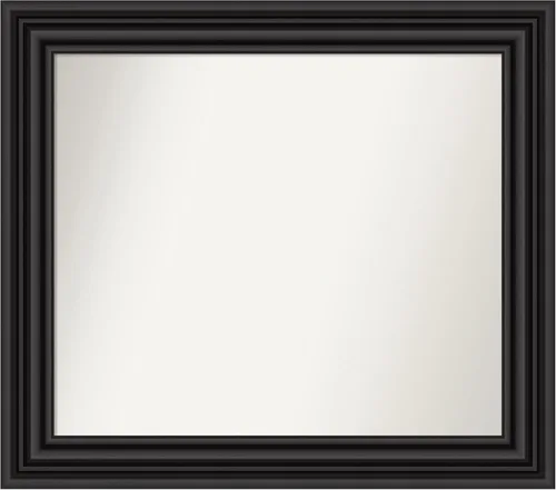 Vista 605 de Amanti Art Espejo personalizado, espejo de baño negro puente, espejo de pared o espejo de tocador de baño sobre el fregadero (26 x 26 pulgadas)