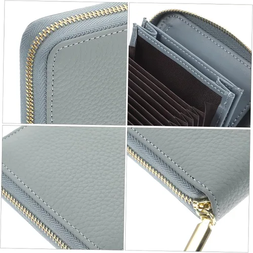 Vista 8 de MAGICLULU 4pcs Wallet Holder Change Coin Pouch Convenient Bag Billeteras De Hombres Cuero Original Portable Organizer Large Cards Container Small