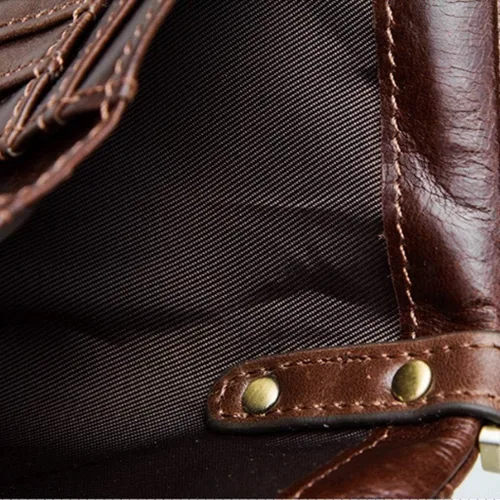 Vista 5 de XWWDP - Billetera multiusos de cuero antirrobo, cartera vertical multifunción con doble cremallera, monedero casual de moda